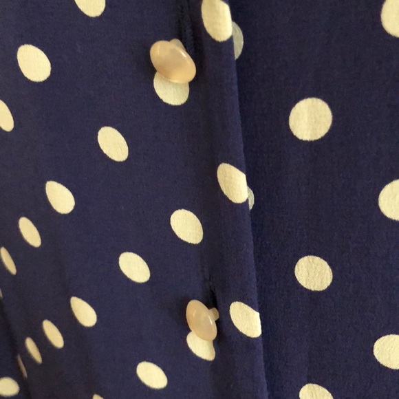 Blue silk J. Peterman dress - Picture 7 of 8